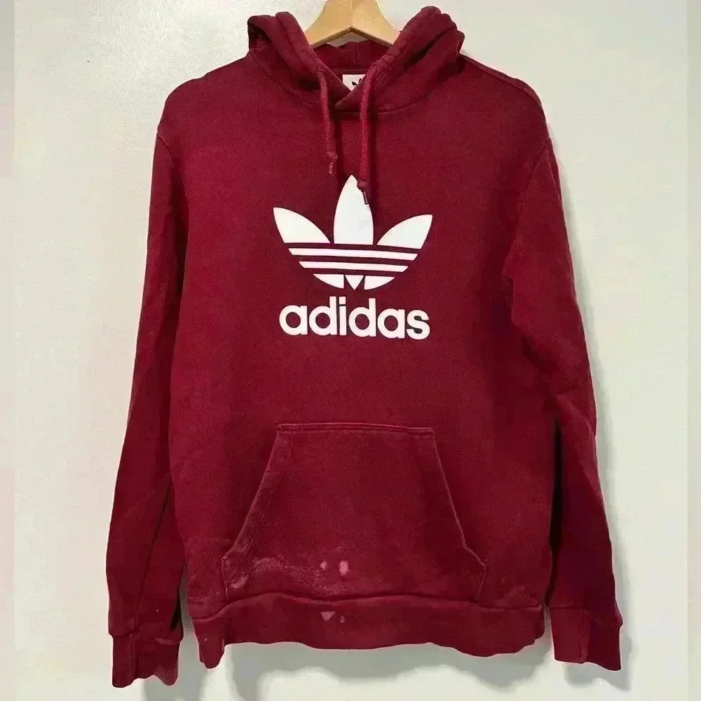 Adidas Originals Trefoil Men’s Red Hoodie - Size Small